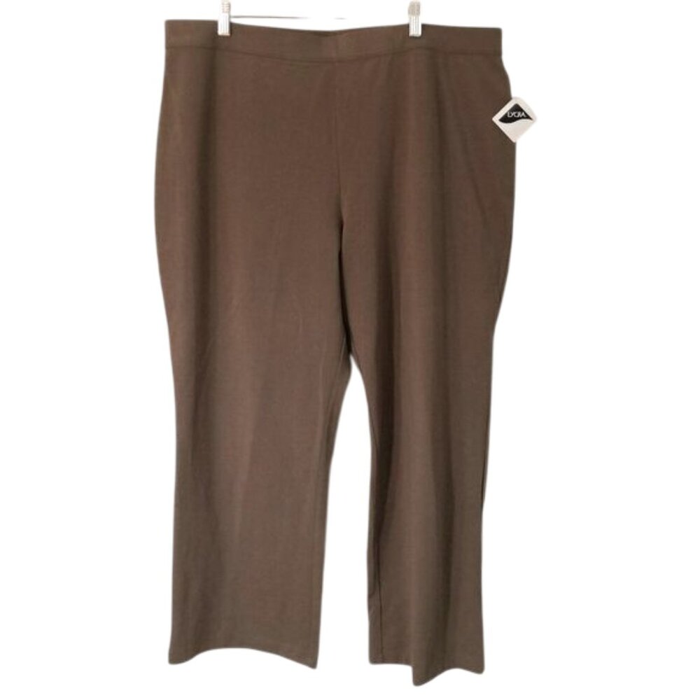 L.L. Bean Cotton Stretchy Comfy Pull On Pants Light Brown Size 2X REG